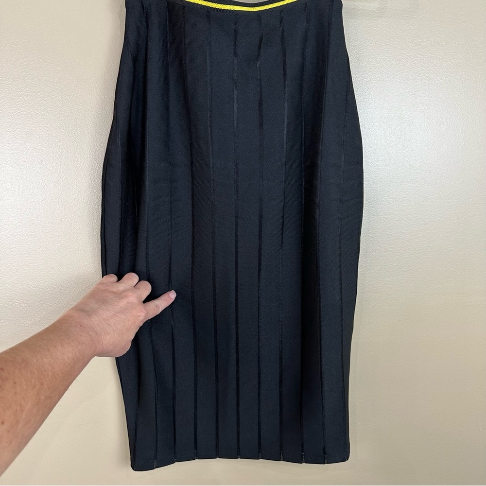Missguided Black Sheer Striped Skirt sz 1 NWT Witchy Goth Vamp Whimsigoth - Picture 6 of 11